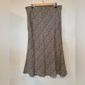 Jenni Kayne Leopard Slip Midi Skirt Women’s XXL Coquette Girl Quiet Luxury